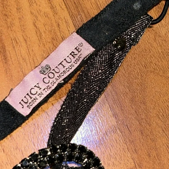 Original Juicy Couture Rhinestone Bow Sparkle Elastic Headband